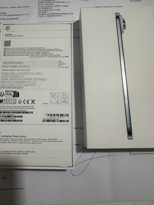 Apple iPhone Air 256GB 5G / Sky Blue - Sigilat Factura si Garantie 24 luni