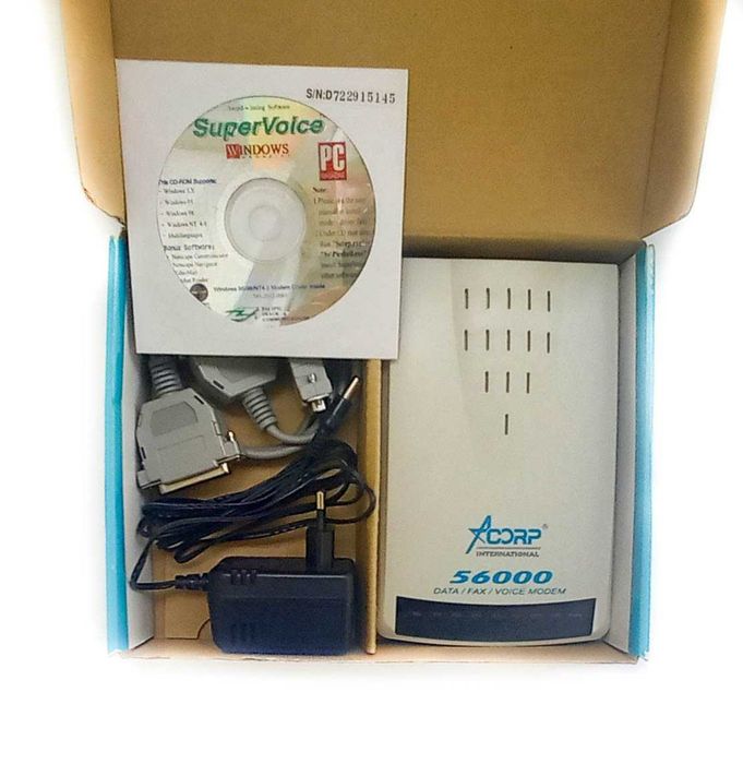Модем Acorp 56000 Bps Acorp External Voice / Fax / Modem Модеми Акорп Akopt
