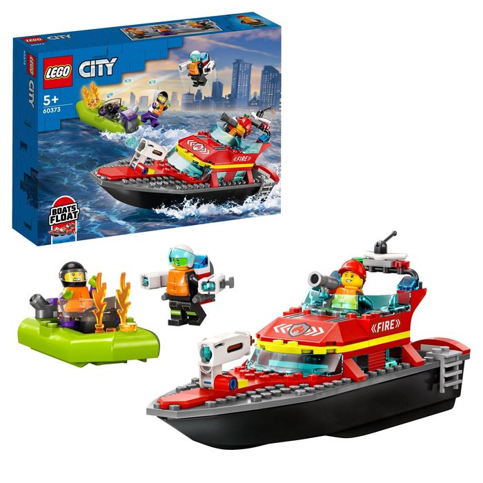 Ново LEGO City 60373 – Пожарникарска спасителна лодка