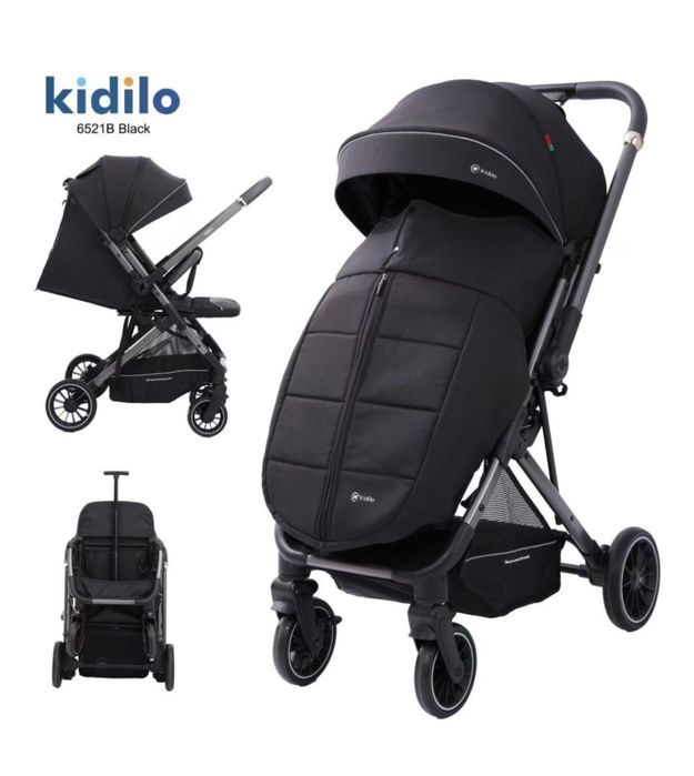 Перекидная коляска Kidilo черная