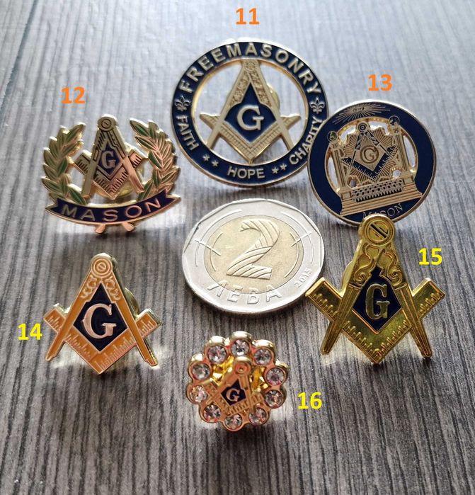 Значки монети Масони ръкавели токени щипка за пари и други