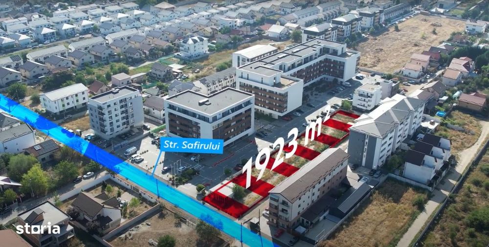 Teren 1.923 mp cu deschidere la stradă și utilități complete