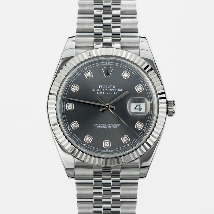 Rolex Datejust 41mm 126334 Dark Rhodium Diamond dial