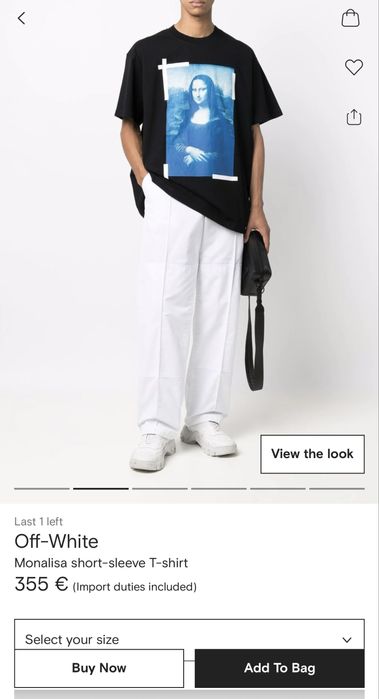 НОВО Тениска OFF-White MonaLisa oversize