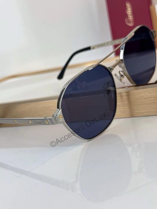 Ochelari de Soare Cartier CT0571S Noi Full Box Santos De Cartier [Verificare Colet] Silver