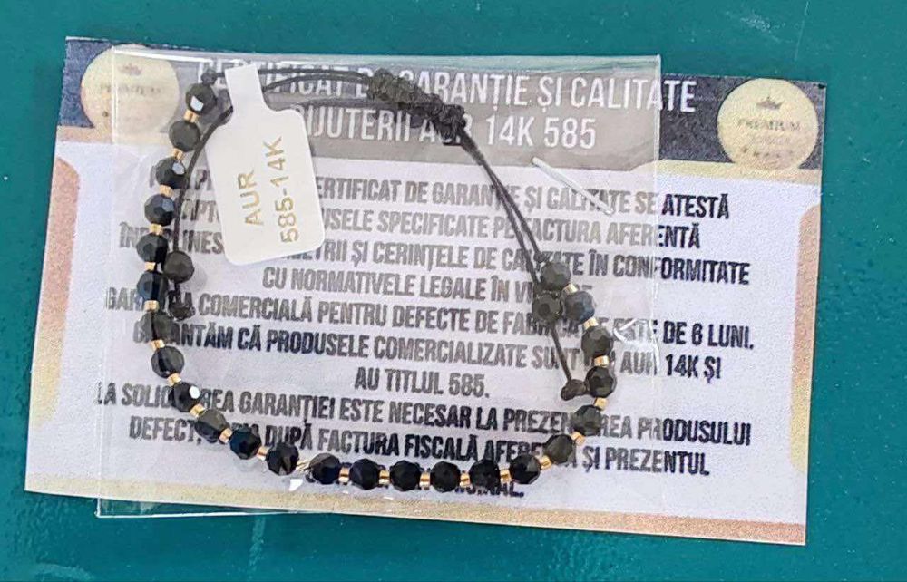 Brățară cu o bila de aur livrare prin curier