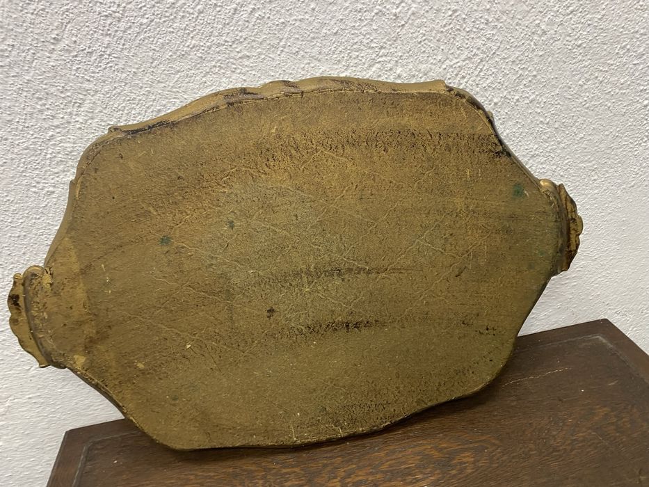 Винтидж поднос Италия 1950 1970 Florentine синьо злато