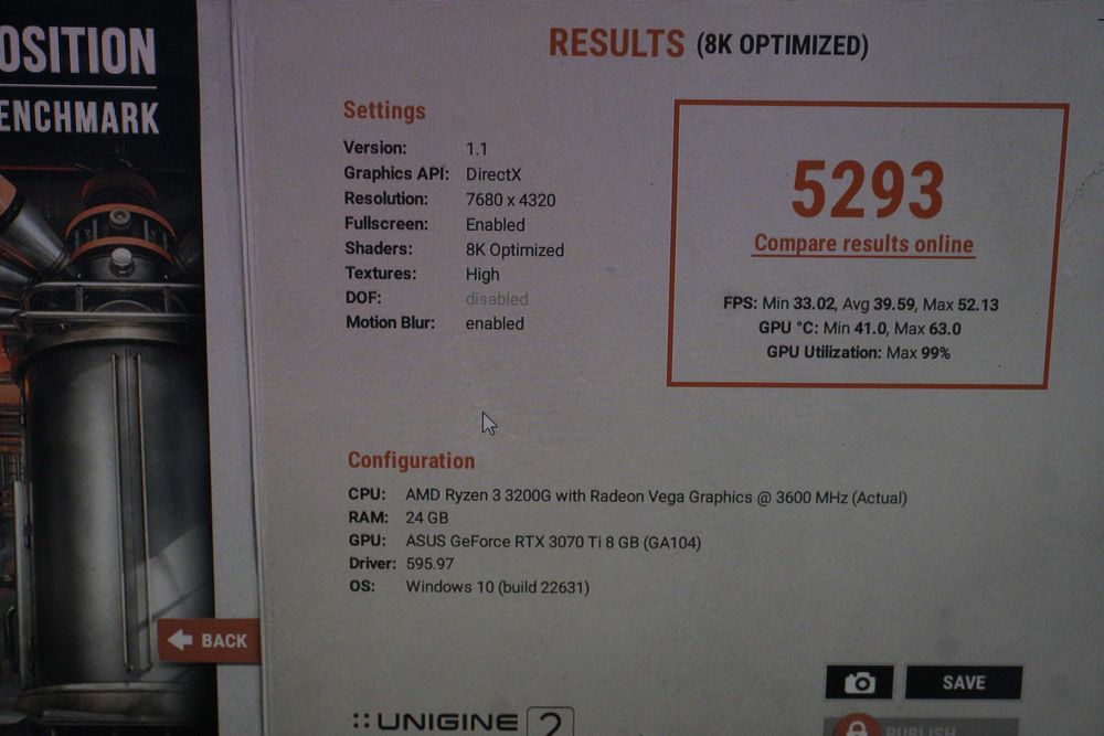 RTX 3070 Ti 8GB Asus TUF Nvidia GPU видеокарта / вкл. ДДС