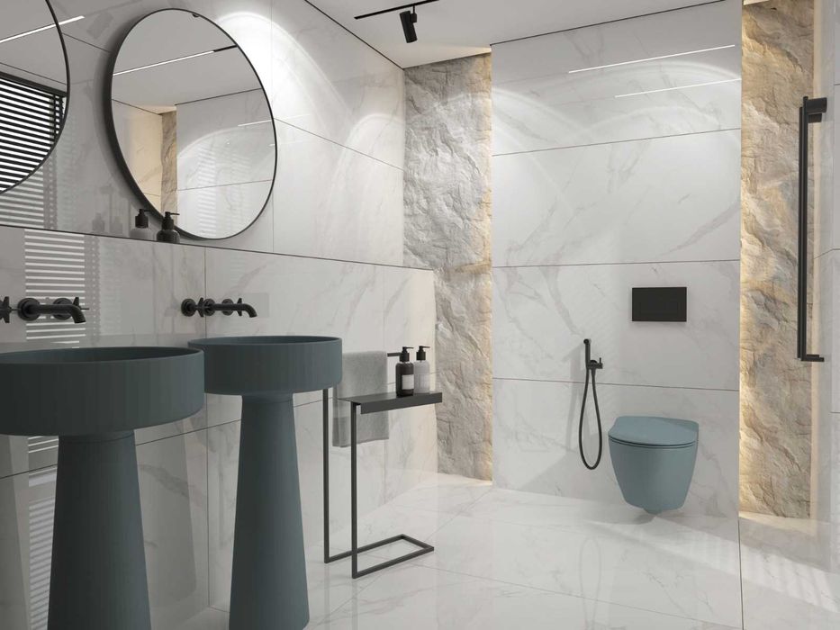 Gresie Avellino Calacatta White 60x120 Rect Lucioasa