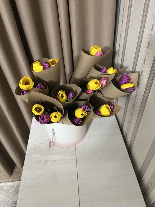 Тюльпаны Астана. Букет по 3шт 2000тг