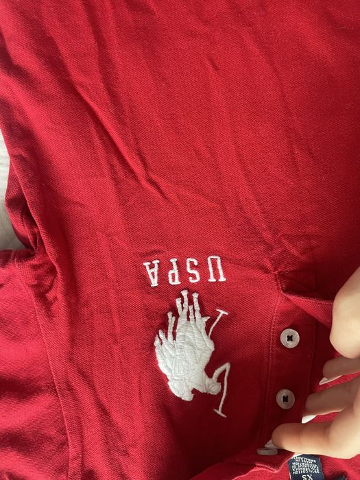 Tricou polo uspa rosu marimea xs-s