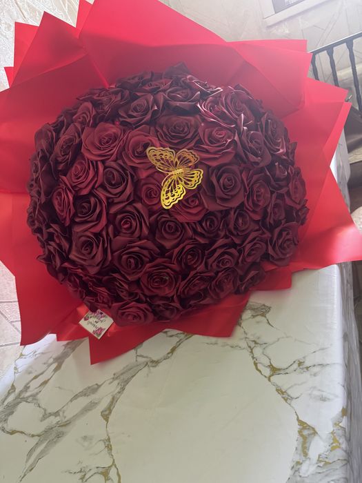 Букет  из атласных лент