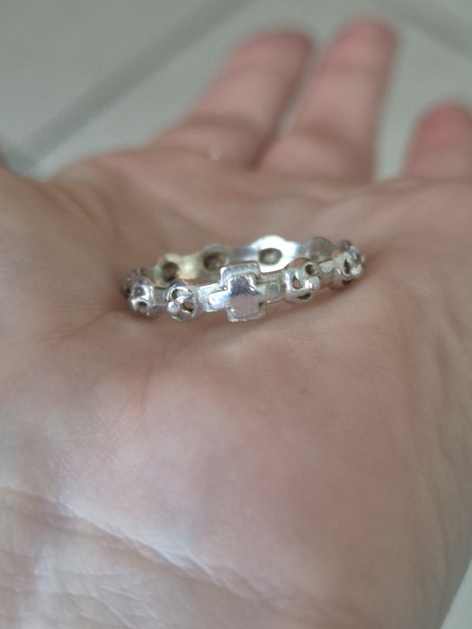 Inel din argint marcat