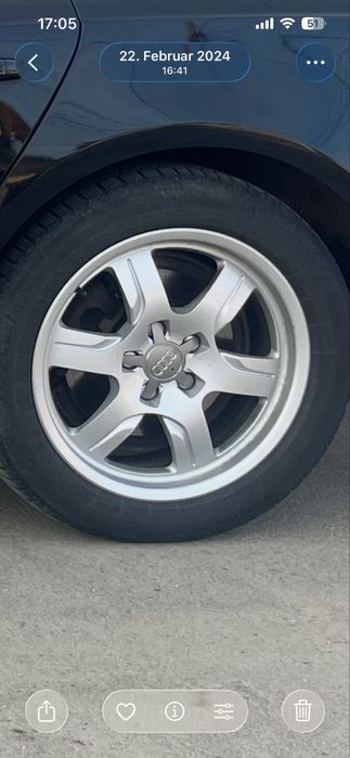 Jante cu cauciucuri de iarna 225/50/17 Audi A3,A4,A5,A6