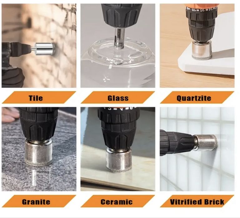 Комплект диамантени боркорони - 10 части