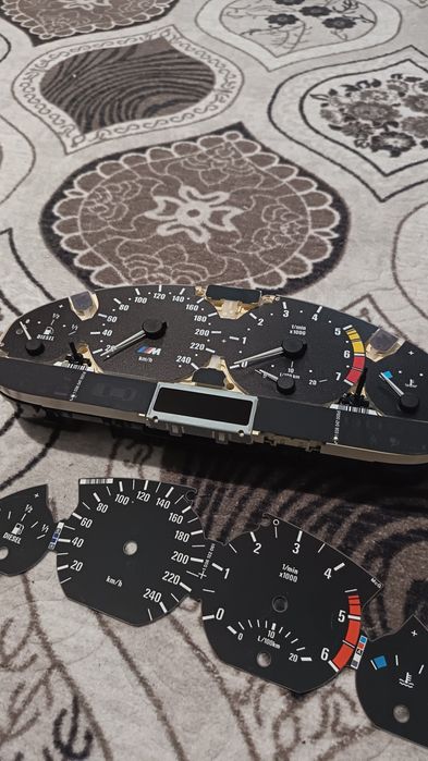 М циферблати за BMW E46 + бяла подсветка | Преработка на табла