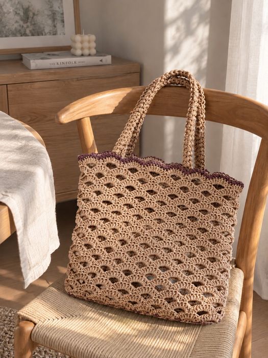 Сумка тоут вязанная