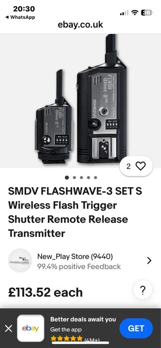 Спусък за светкавица SMDV FlashWave-III Комплект RX+TX 16 канала 200м.