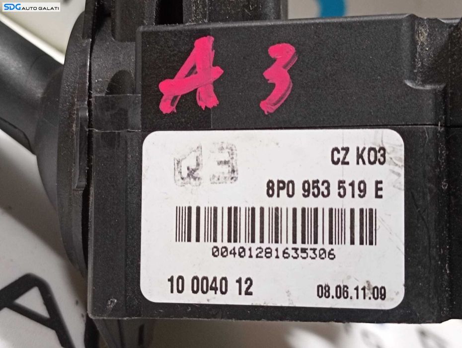 Maneta Stergator Stergatoare Parbriz Luneta Audi A3 8P 2004 - 2013 Cod 8P0953519E [M4892]