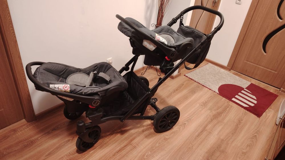 Carucior 3 in 1 pentru gemeni Kunert Booster