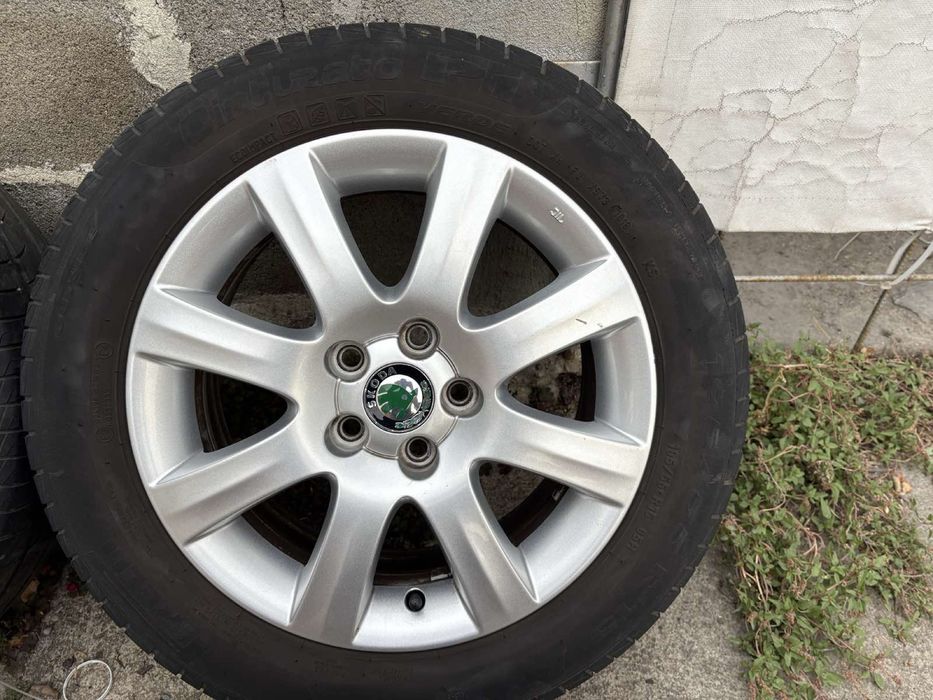 4бр. Алуминиеви джанти с гуми 195/55 R15 цола 5x100 Skoda Vw Seat Audi