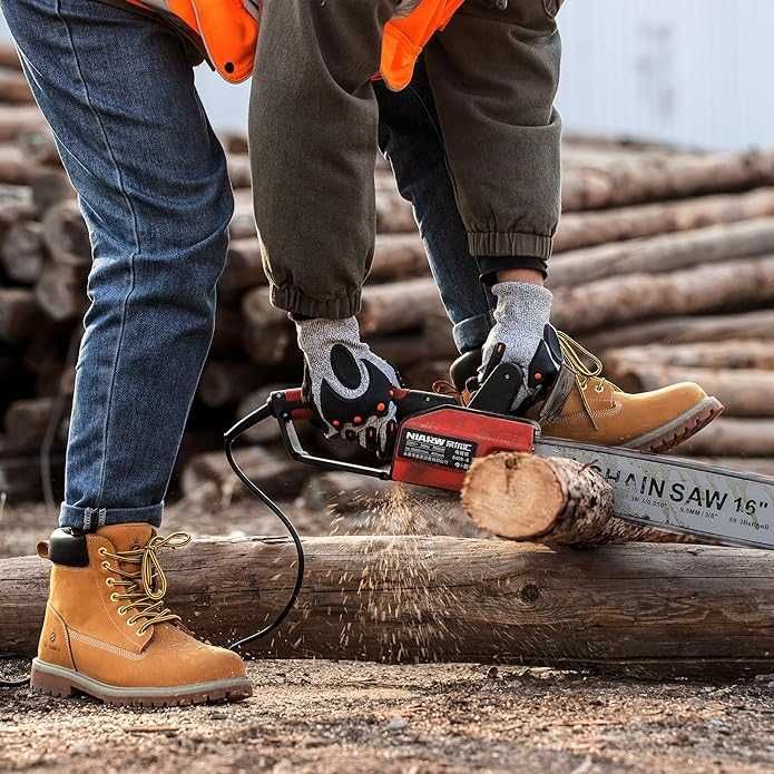 Bocanci SL-Saint Marime 43 Lucru Protectie Bombeu Otel Piele Naturala Italiana Impermeabili Talpa Cauciuc Anti-alunecare Constructii Hiking