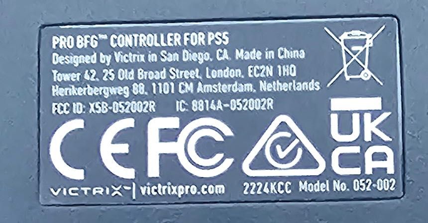 Controller Victrix Pro BFG PlayStation 5 PS5 PC