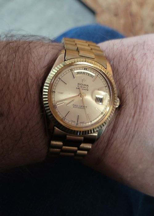 ceas Vintage automatic day date president  Sigura by Breitling