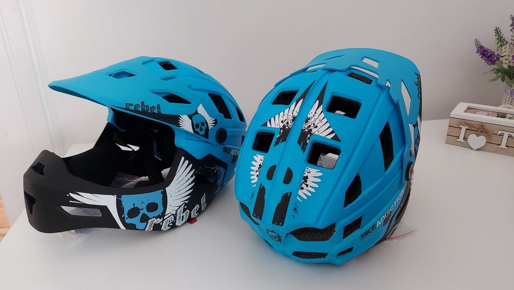 Casca Atala MOJAG full face MTB marime 55-58cm albastru sau verde