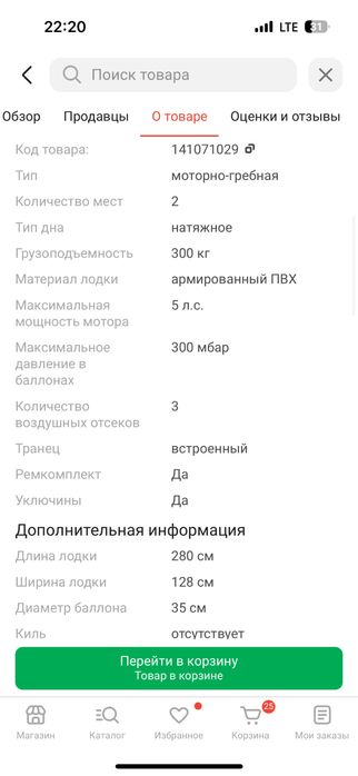 Лодка с мотором