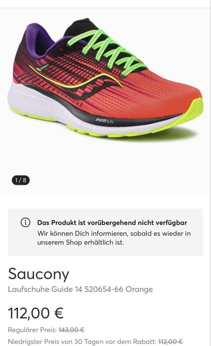 Маратонки SAUCONY GUIDE 14 . Номер 46