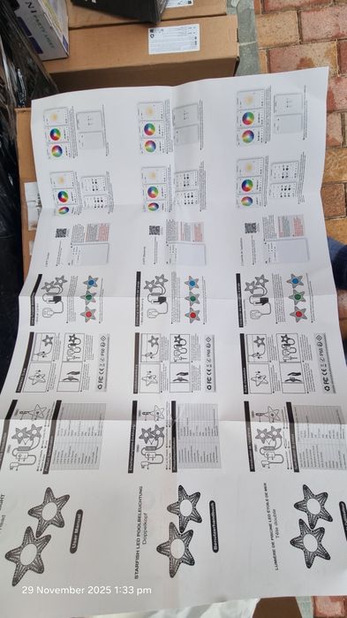 Iluminare piscina forma de stea