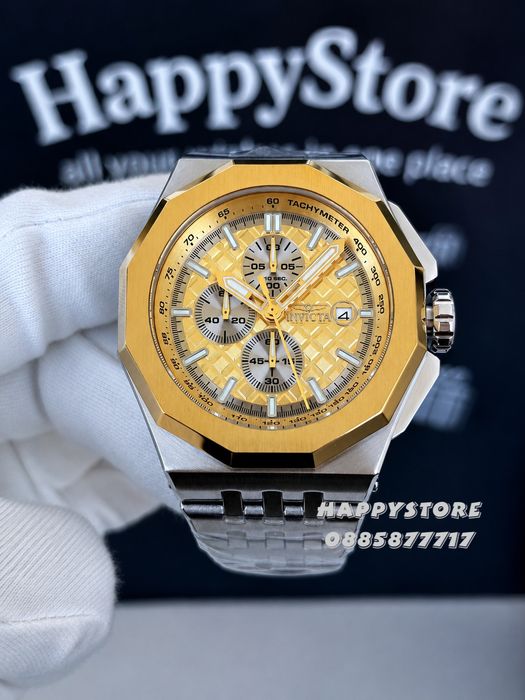 INVICTA Akula steel Gold dial 48 mm, Инвикта нов мъжки часовник