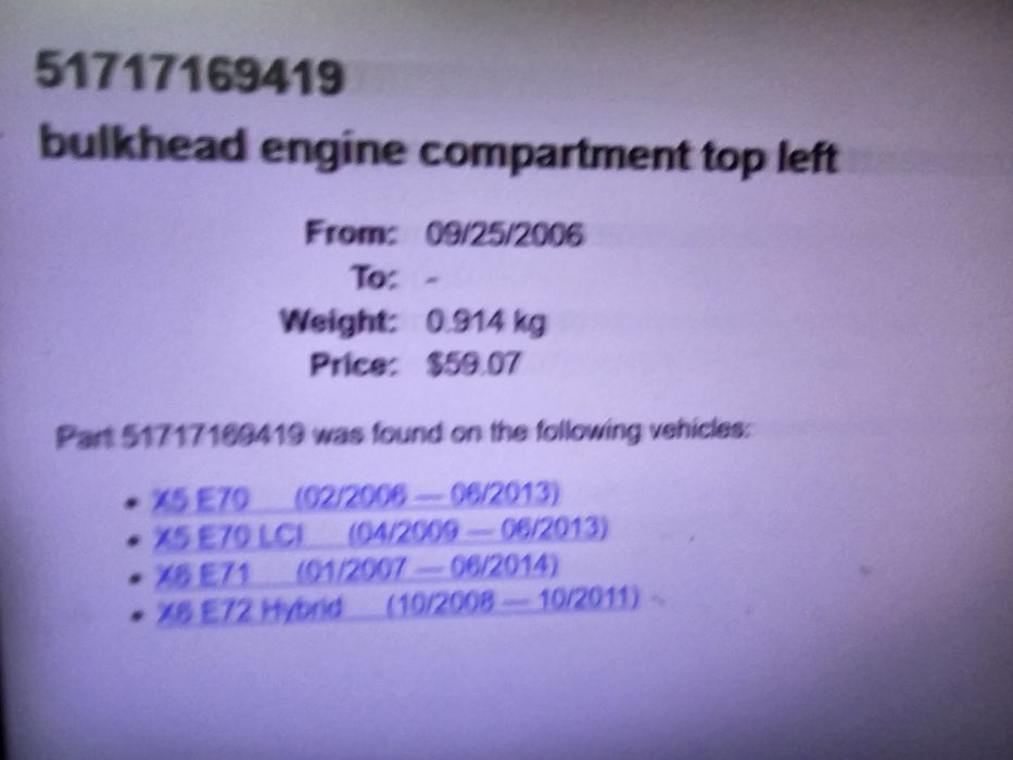 3вукоизолация на двигателното пространство  E70,E71.