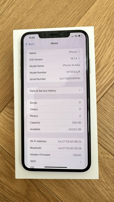 iPhone XS Max, 256GB, Silver