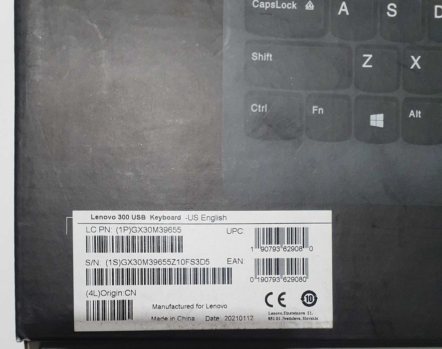 Tastatura Lenovo 300, Slim, Negru, USB