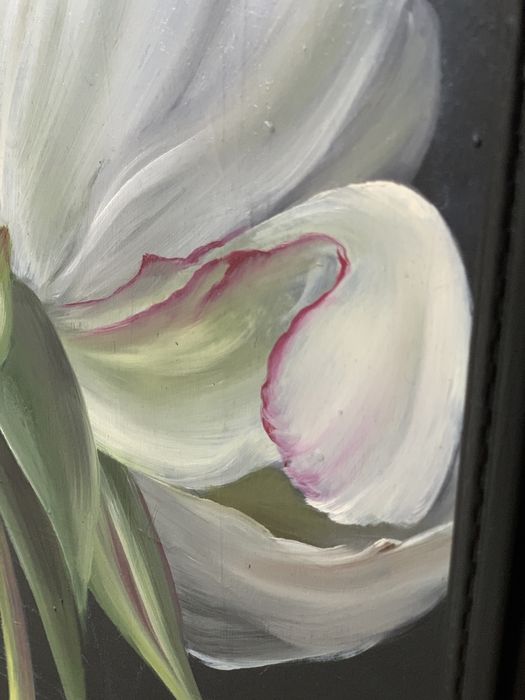 Картина маслом Пион