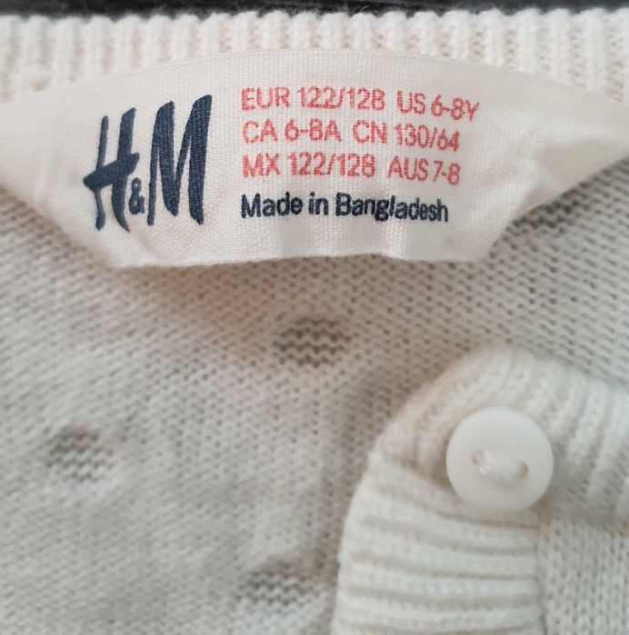 Cardigan crem cu auriu HM 6-8 ANI