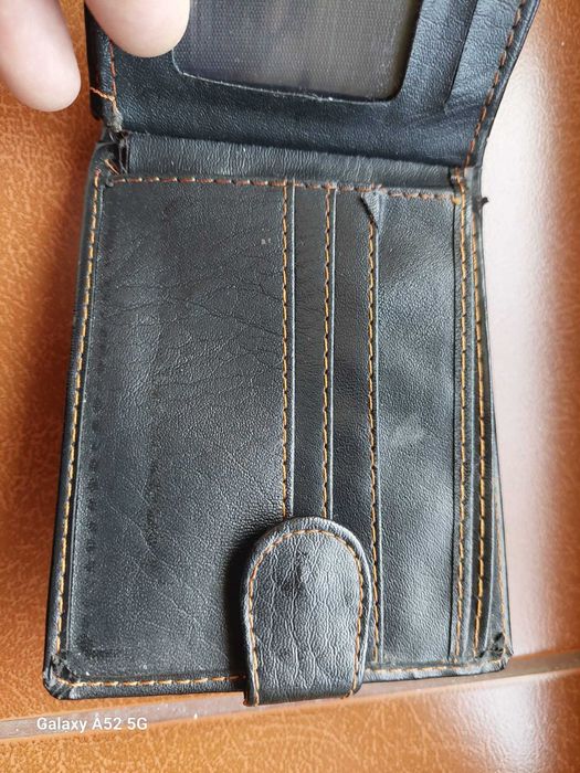 Cadou portmoneu/Portofel bărbați - KNYL, maro, din piele