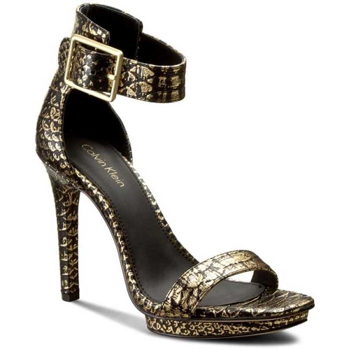 %ПРОМО% CALVIN KLEIN № 38 & 39 – Дамски кожени сандали "EXOTIC DESIGN"
