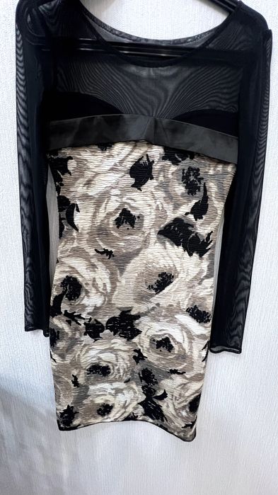 Платье вечернее с атласным бантиком