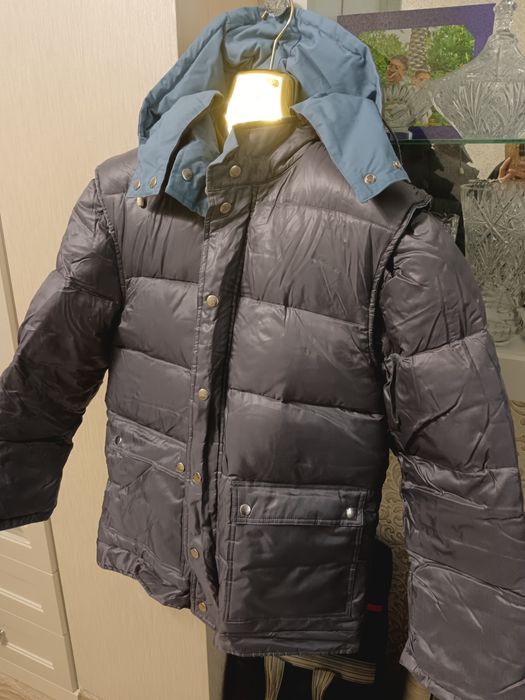 Пуховик новый, двусторонний, трансформер