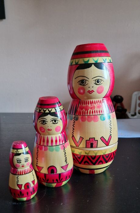 Vand papusa Matrioska originala, cu 3 marimi