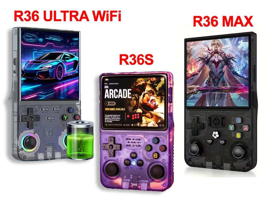 Джобна Конзола с хиляди игри R36S / Max / R40 - различни видове