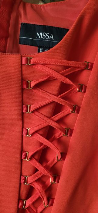 Rochie Nissa rosu coral S-M