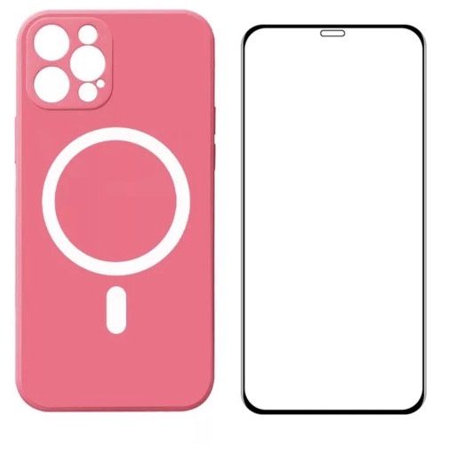 Iphone 11/12/13 PRO MAX Husa Magnetica MagSafe + Folie Sticla Curbata