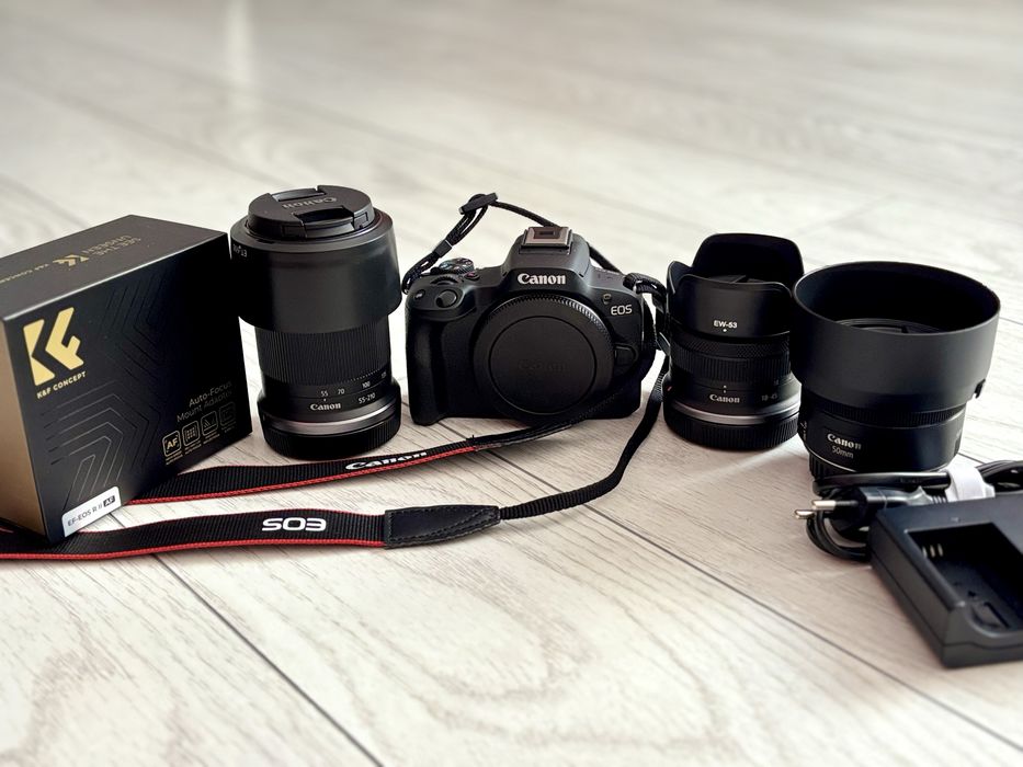 Canon EOS R50 Kit Complet | 3 obiective | EF-RF Adapter | Ca nou
