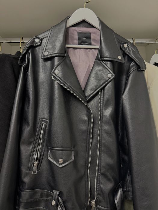 Куртка авиатор кожанка Mango, размер 48-50