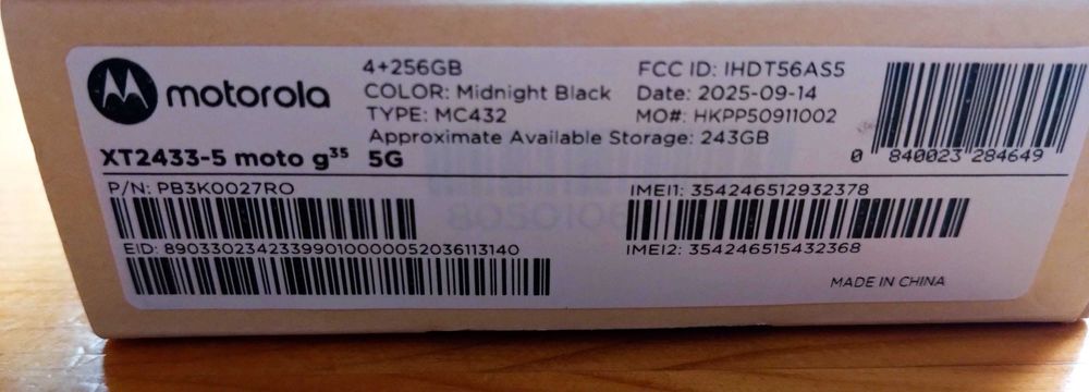 Motorola Moto G35 5G 256GB 4GB RAM Dual