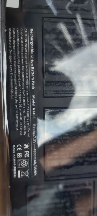 Baterie leptop compatibil cu Apple MacBook model A1406  noi
